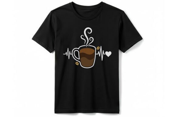 Coffee Heartbeat Pulse Graphic T-Shirt: A Designer's Take