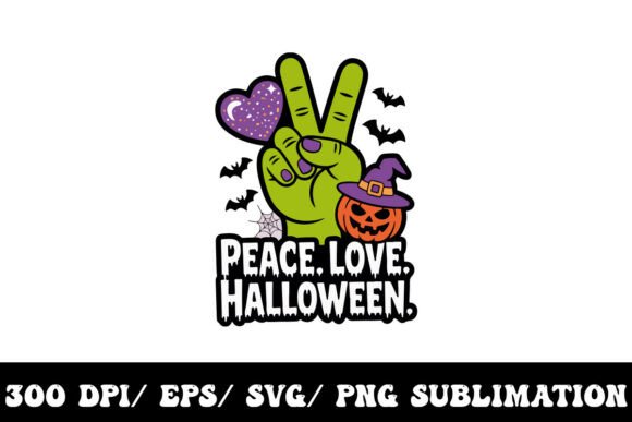 Peace. Love. Halloween: A T-Shirt Graphic for Every Creative