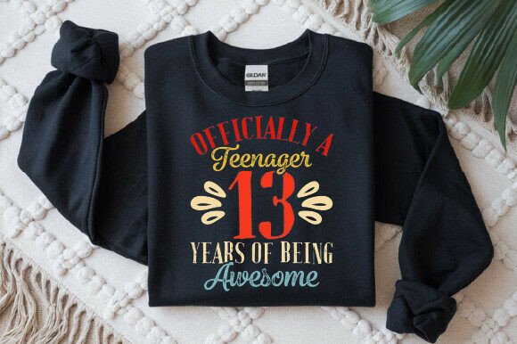 Youth Birthday Graphic Age 13: A Design Asset for Milestone Moments